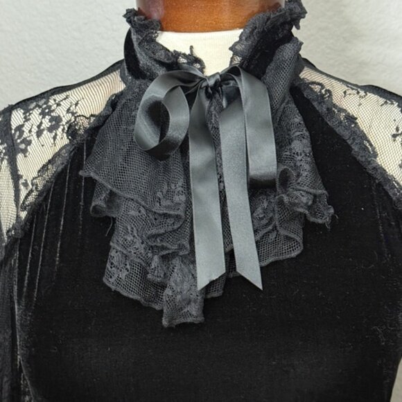 Killstar Black Dress Sz M Lace Whimsygoth Sexy Witch Wicca Halloween Goth - Picture 2 of 11